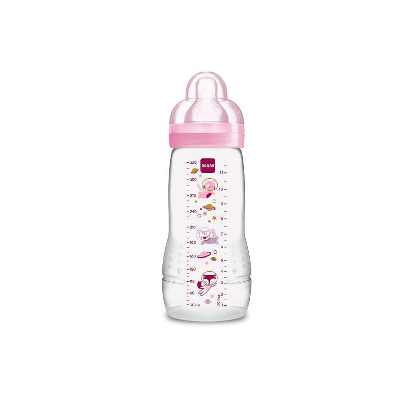 Mam Baby Bottle - Pink - 2°, Age +6 months - 330 ml Mam