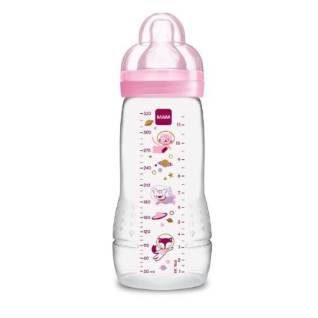 Mam Baby Bottle - Pink - 2°, Age +6 months - 330 ml Mam