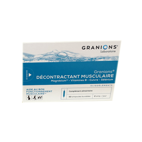 Granions Decontractant Musculaire - Oligothérapie - 30 Ampoules Buvables
