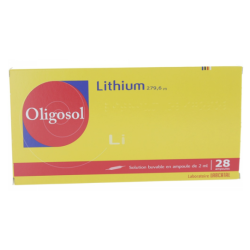 Oligosol Lithium - Irritability Sleep Disorders - 279.6ug - 28 Drinking Ampoules