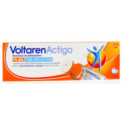 Voltaren Actigo 1% Gel - Diethylamine Diclofenac - Tube Applicator - 75g