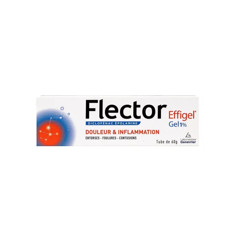 Effigel Gel 1% - Diclofenac Epolamine - Sprains, Strains, Bruises - Flector - 60g