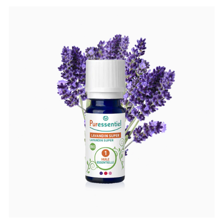Organic Super Lavandin Essential Oil, Puressentiel, 10 ml