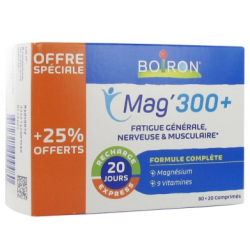 Mag'300+ - General, Nervous & Muscular Fatigue - Boiron - 80+20 tablets