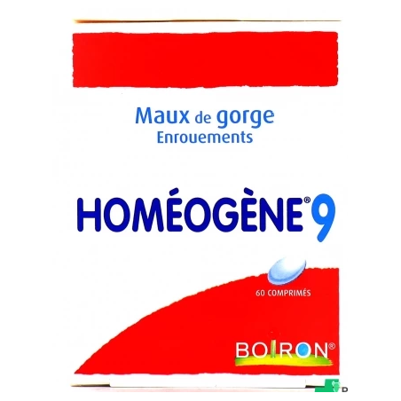 Homeogen 9 - Sore Throat & Enrouements - Boiron - 60 Tablets