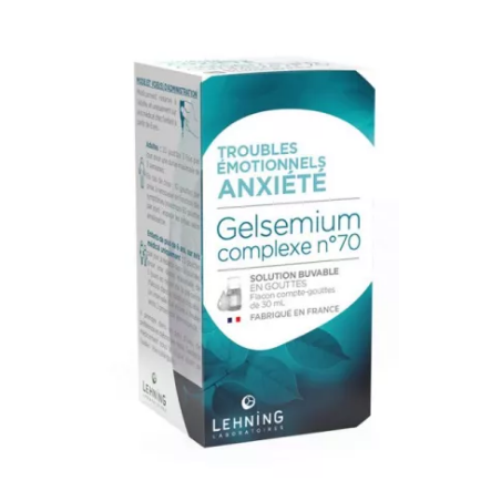 Gelsemium - Complexe n°70 - Anxiété Hyperémotivité - Lehning - 30 ml