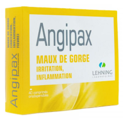 Angipax - Maux de Gorge, Irritation - Lehning - 40 comprimés orodispersibles