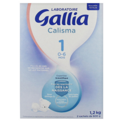 Lait Calisma - 1er Age - 0 à 6 Mois - Gallia - 2 Sachets de 600g