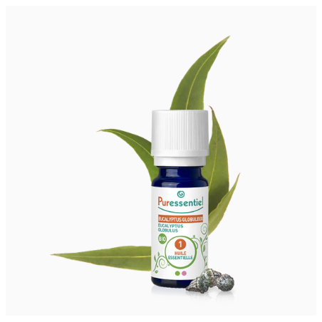 Organic Eucalyptus Globulus Essential Oil, Puressentiel, 10 ml