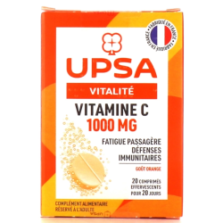 Vitamin C 1000mg - Vitality - UPSA - 20 effervescent tablets