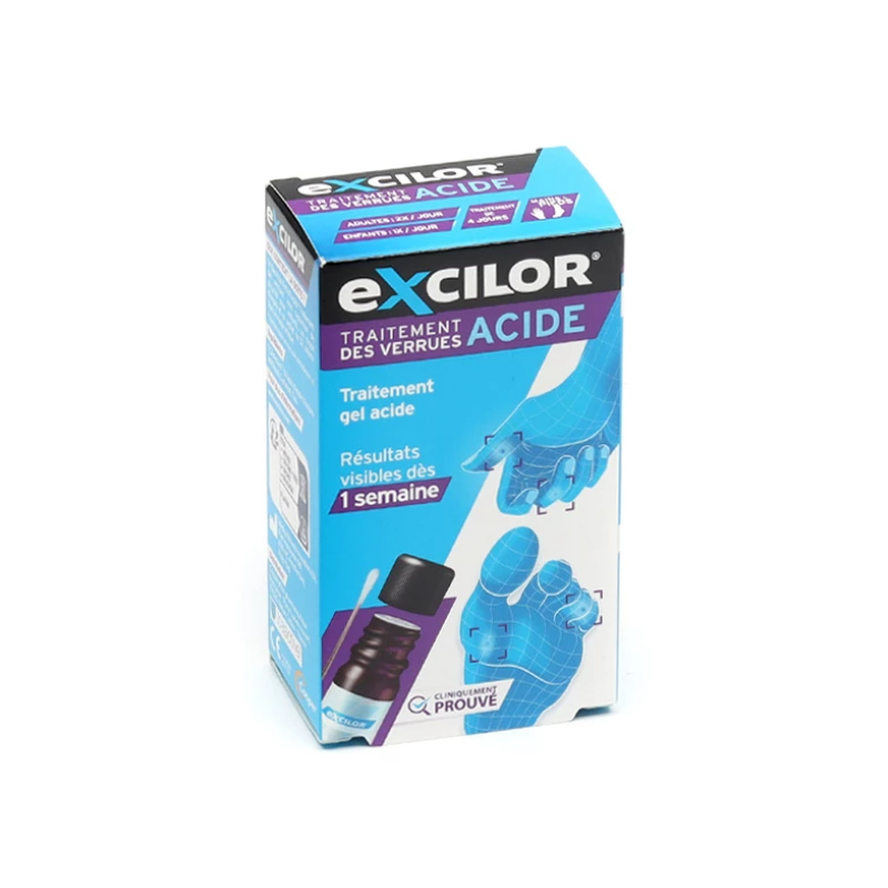 Traitement des Verrues - Gel Acide - Excilor - 4 ml