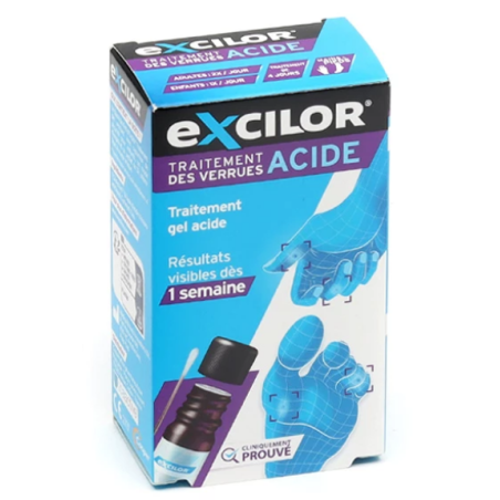 Traitement des Verrues - Gel Acide - Excilor - 4 ml