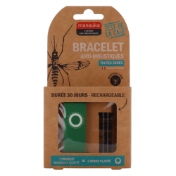 Anti-Mosquito Bracelet - All Zones - Manouka - 1 Rechargeable Bracelet
