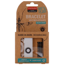 Bracelet Anti-moustiques - Toutes Zones - Manouka - 1 Bracelet Rechargeable