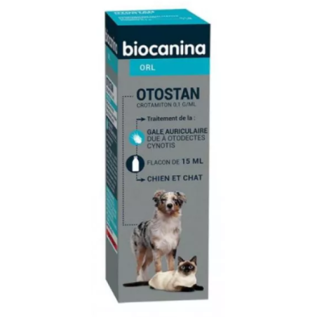 Otosan - Solution Auriculaire - Traitement de la Gale - Biocanina - 15 ml