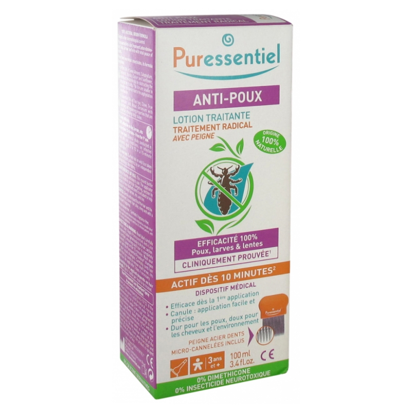 Anti Lice Lotion - Puressentiel - 100 ml + Comb