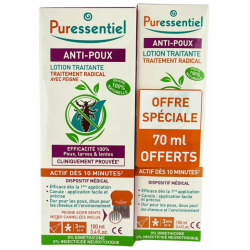 Treatment Lotion - Anti-lice - Puressentiel - 2x100 ml - 70 ml free