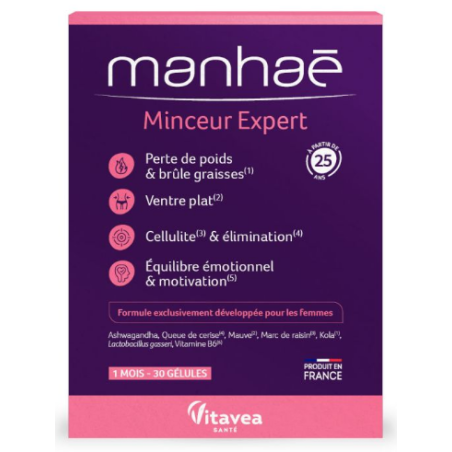 Minceur Expert - Weight Loss & Fat Burner - Manhaé - 30 capsules