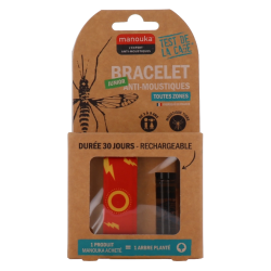 Bracelet Anti-moustiques Junior - Toutes Zones - Manouka - 1 Bracelet Rechargeable