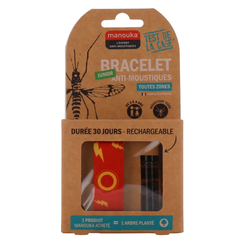 Junior Mosquito Repellent Bracelet - All Zones - Manouka - 1 Rechargeable Bracelet