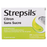 Pastilles Mal De Gorge - Sans Sucre Citron - Strepsils - 24 Pastilles A Sucer