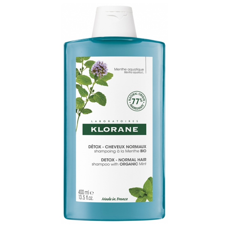 Mint Shampoo - Anti-pollution - Detox - Normal Hair - Klorane- 400 ml