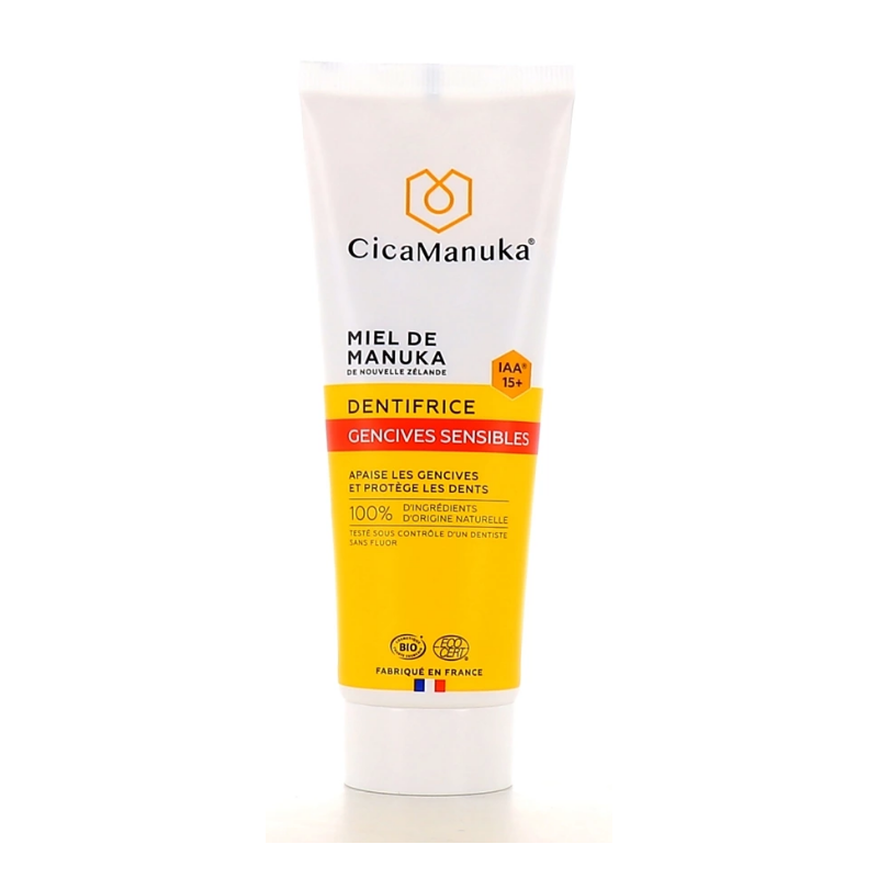Dentifrice Gencives Sensibles - Miel de Manuka - CicaManuka - 75 ml