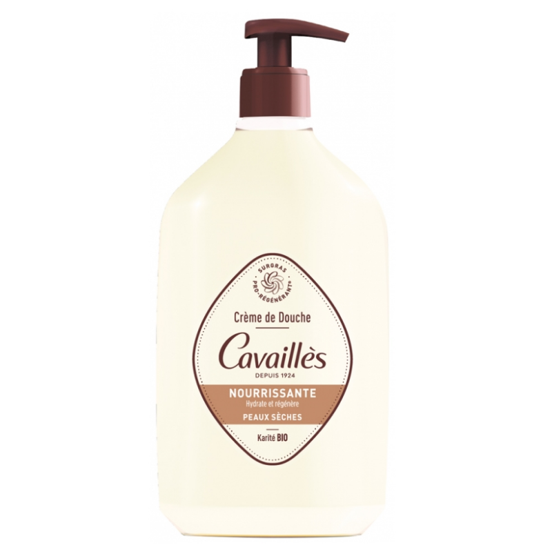 Crème de Douche - Beurre de Karité BIO - Peaux Sensibles et Sèches - Rogé Cavaillès - 750 ml