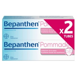 Pommade Bépanthen - Irritations de la Peau / Erythème Fessier - 2x100g