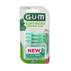  Cure-Dents Médium - Soft Picks Comfort - G.U.M - 40 unités - Gum