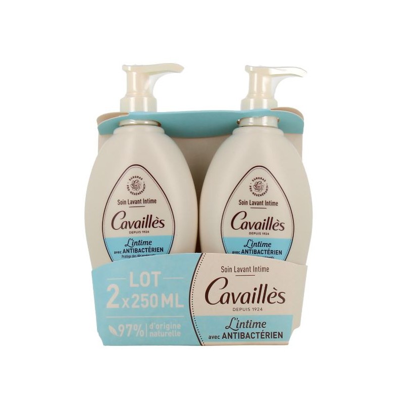 Soin Toilette Intime - Anti-Bactérien -  Protège et Soulage - Rogé cavaillès - 2x250 ml