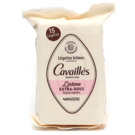 Lingettes Intimes - Extra Doux - Rogé Cavaillès - 15 Lingettes