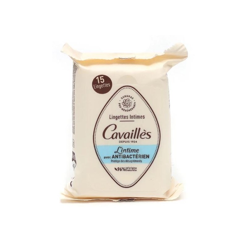 Lingettes Intimes - Antibactérien - Rogé Cavaillès - 15 Lingettes