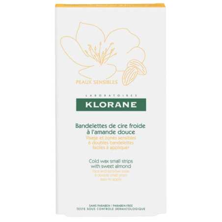 Cold Wax Strips - Face & Sensitive Areas - Klorane - 6 strips