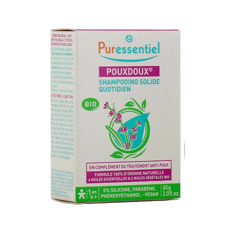 Shampooing Pouxdoux - Solide Quotidien - Puressentiel -  60g