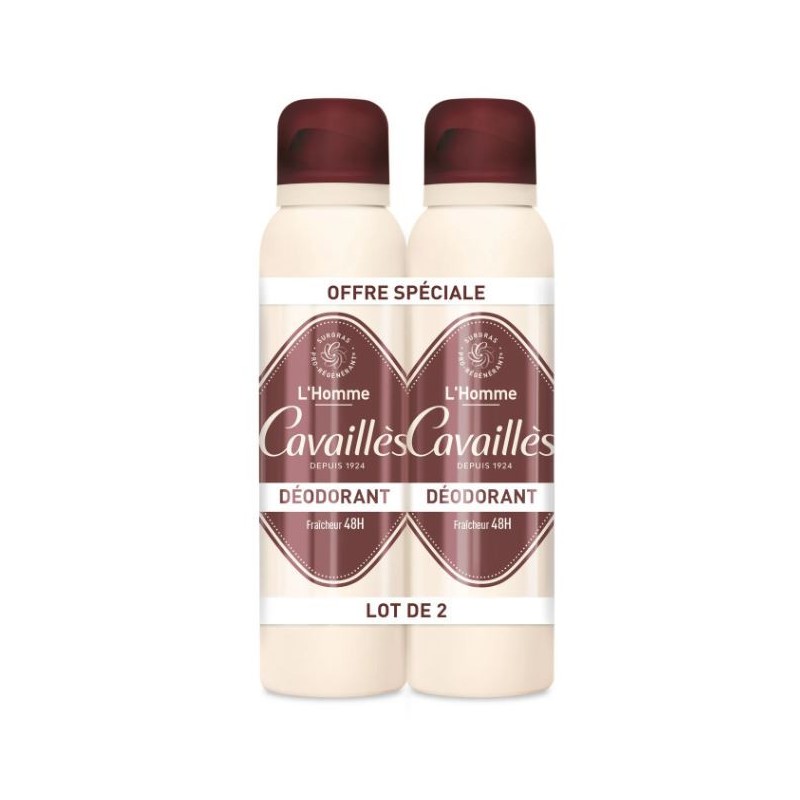 Spray deodorant - L'Homme 48H - Rogé Cavaillès - 2X150ml