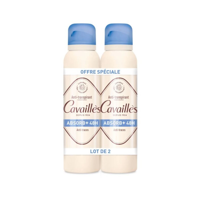 Déodorant Spray - ABSORB+ 48H - Rogé Cavaillès - 2X150ml