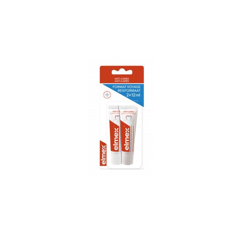 Dentifrice format voyage - Anti-Carie  - Elmex -  2X12ml