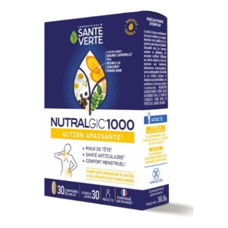  Nutralgic1000 Soothing Action - Santé Verte - 30 Tablets Sante verte