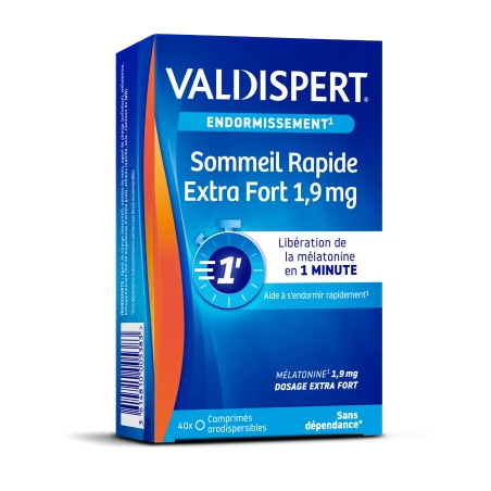 Valdispert Mélatonine 1,9mg - Sommeil Rapide - 40 Comprimés Orodispersibles