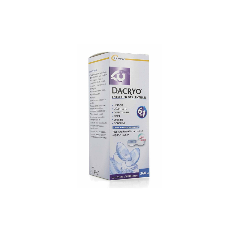  Dacryo - Entretien Des Lentilles - 6 En 1 - 360ml - Cooper