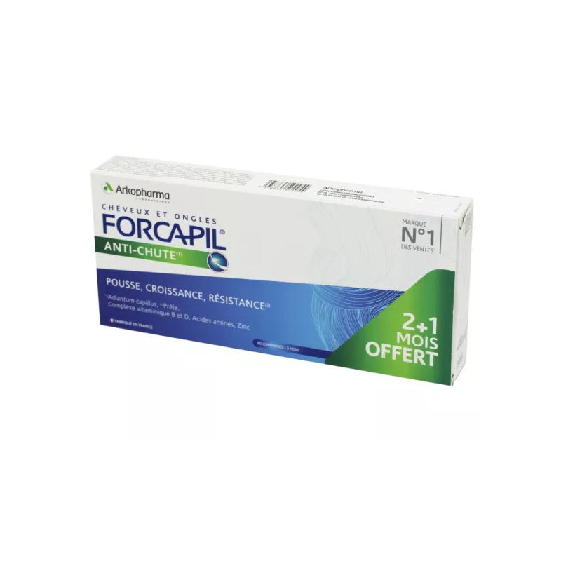  Forcapil Anti-Chute - Arkopharma - 2 + 1 Mois Offert - Arkopharma