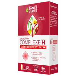 Circulymphe Complexe H - Crise Hémorroïdaire - 10 suppositoires - Santé verte