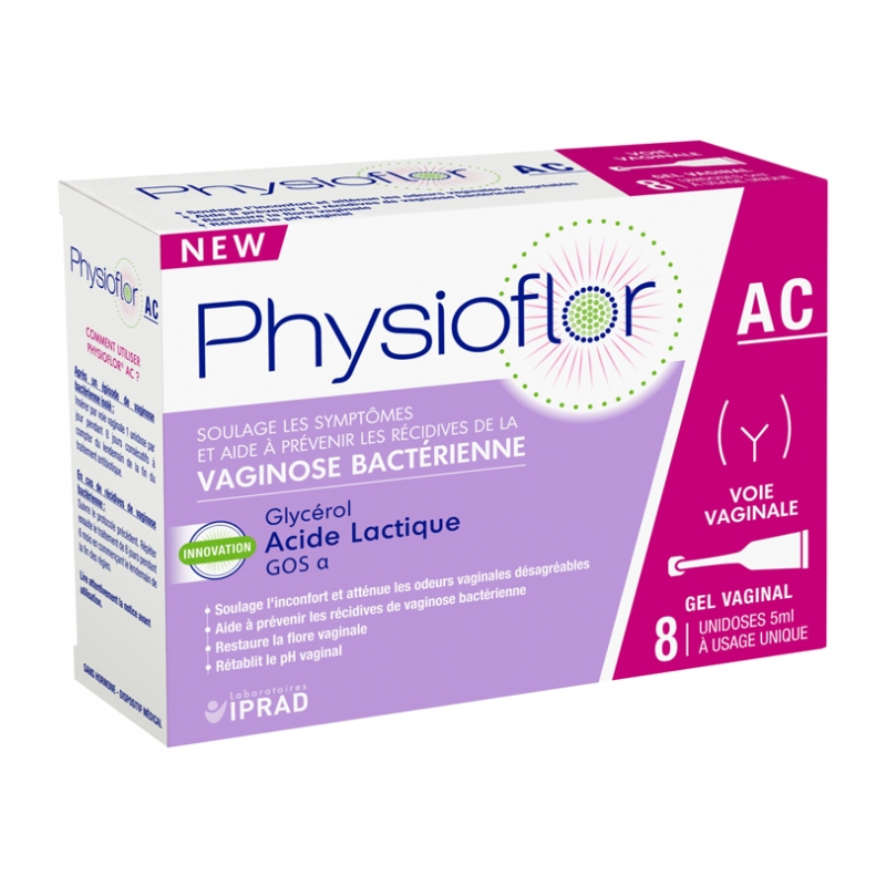 Vaginal Gel - Bacterial Vaginosis - Physioflor AC - 8 Unidoses