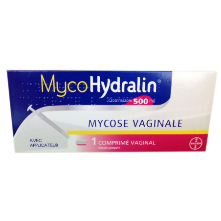 Mycose Vaginale - Clotrimazole 500 mg -  Comprimé Vaginal Avec Applicateur - MycoHydralin - 1 Comprimé