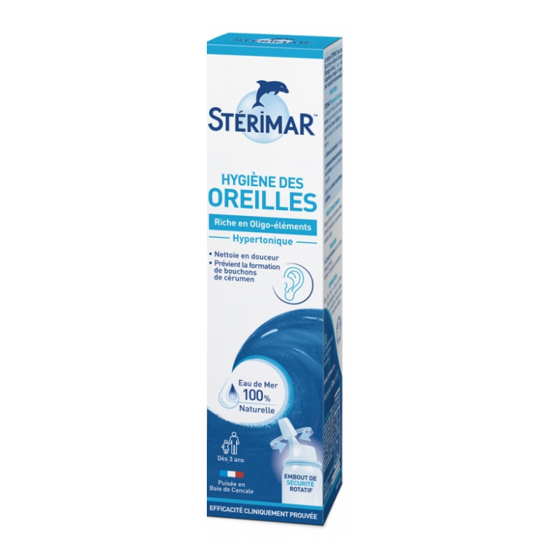 Spray d'Oreilles - Hygiène Des Oreilles - Eau De Mer - Stérimar - 50 ml