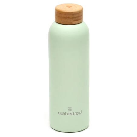 Gourde Verte en Inox - Waterdrop - 600 ml
