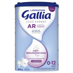 Lait Anti-Régurgitations - Amidon - 0 à 12 Mois - Gallia - 800g