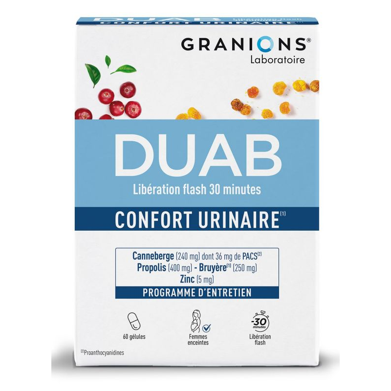  Duab Flash Release 30 minutes - Urinary Comfort - 60 Capsules Duab