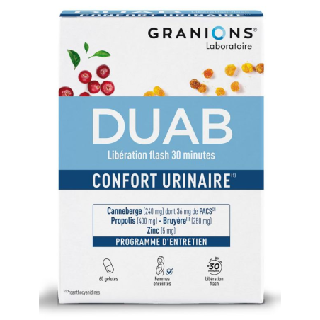  Duab Flash Release 30 minutes - Urinary Comfort - 60 Capsules Duab
